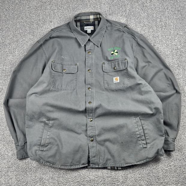 칼하트 캔버스 헤비 플란넬 워크 셔츠 자켓 ( 2XL ) / 10450