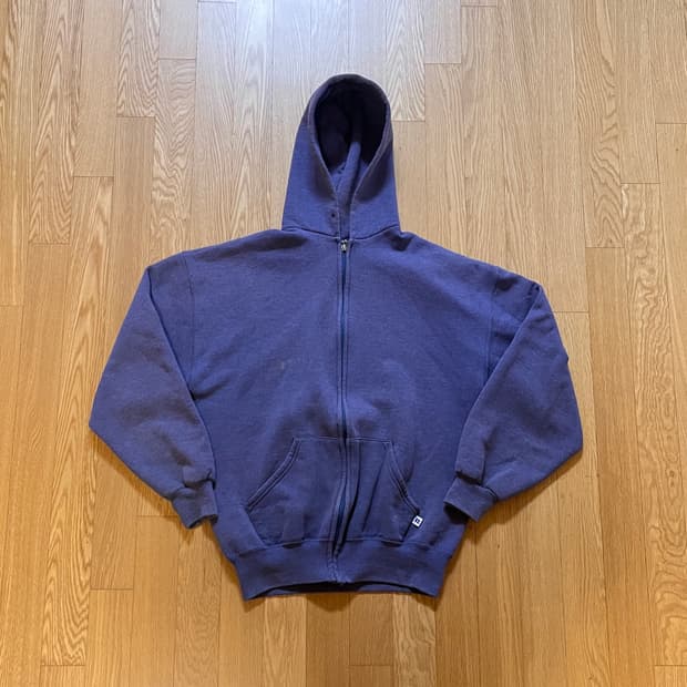 [L] 90s USA 빈티지 러셀 후드집업 소프트퍼플