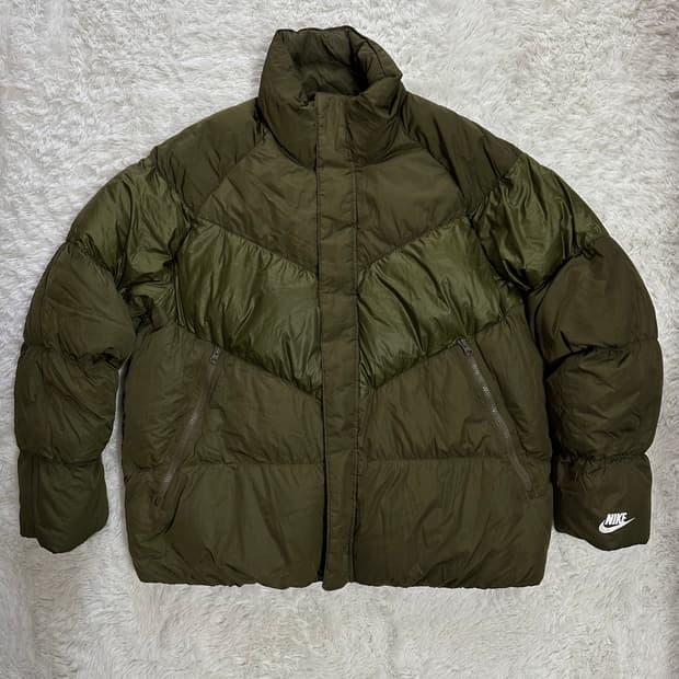 나이키 다운 패딩 자켓 XL 올리브