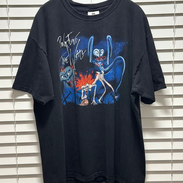 90s rare 핑크 플로이드 The Wall 반팔 밴드티 XL