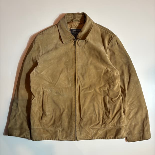 지오다노 소가죽 스웨이드 자켓