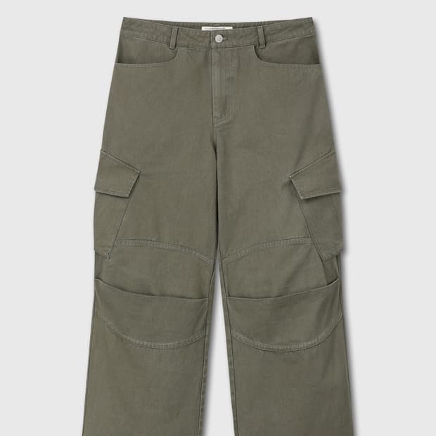 다이브인 WASHED VERN CARGO PANTS (KHAKI)