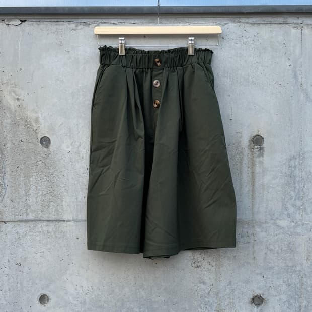 Green Button Bermuda Pants