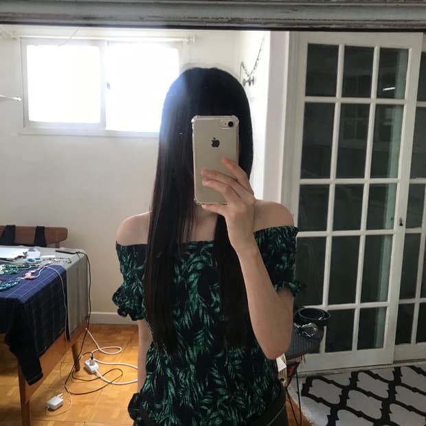 vintage smoke pattern top