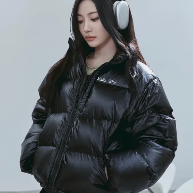 마뗑킴 로고패딩 S사이즈