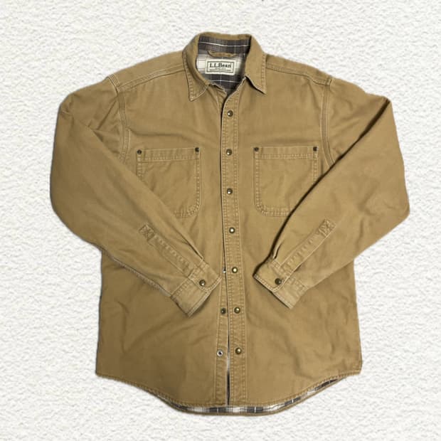 빈티지 L.L.Bean 남성 워크셔츠 S REG 베이지