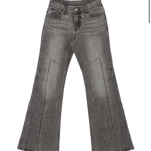 오호스 Crack Washed Denim Pants (2)