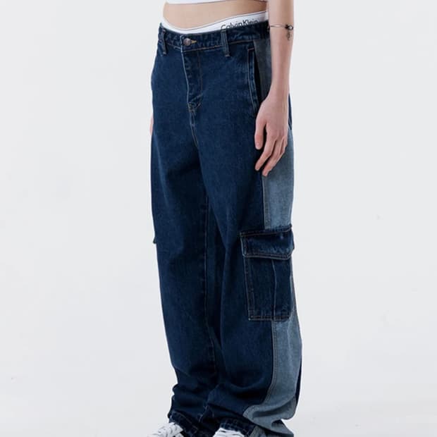 러닝하이 투 톤 카고팬츠