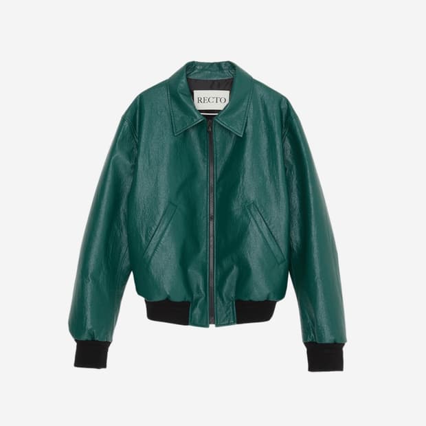 렉토 22SS 딥 그린 비건 레더 블루종 자켓 S