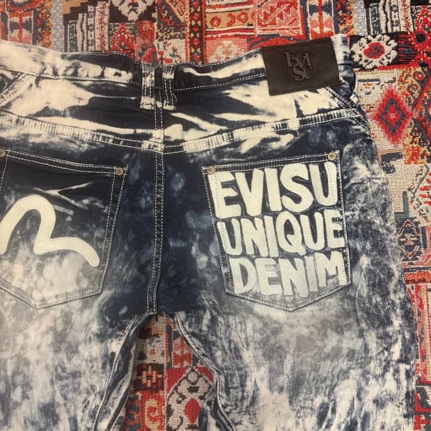EVISU Unique Chemical Bleach Denim