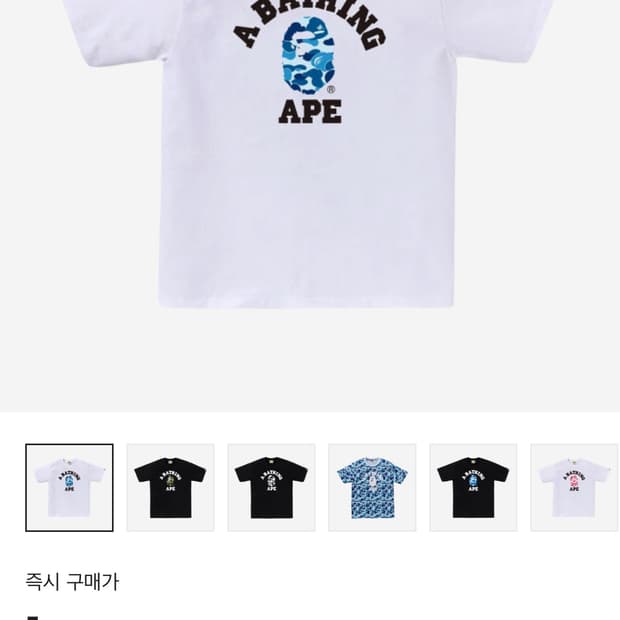베이프 카모 컬리지 반팔 XXL