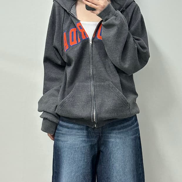 챔피온 컬리지 차콜 후드집업