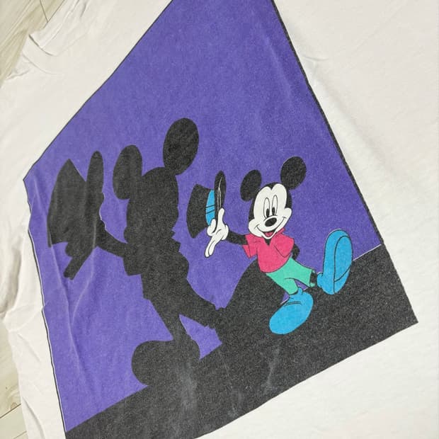90s 미키마우스 빈티지 그래픽 티셔츠