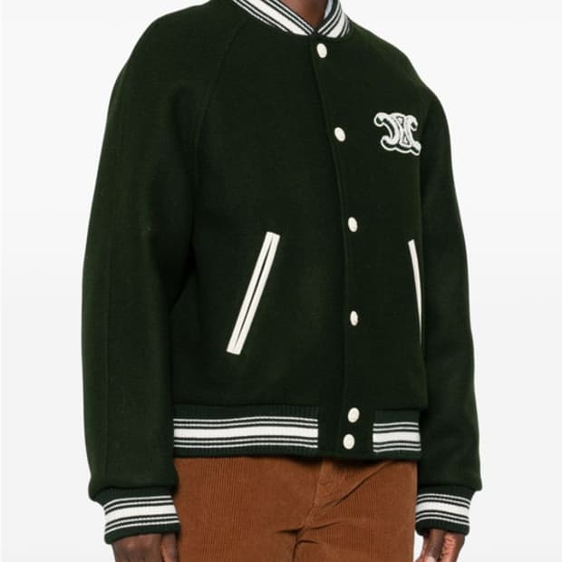 [XL] 셀린느 25FW 트리오페 테디 바시티 봄버자켓