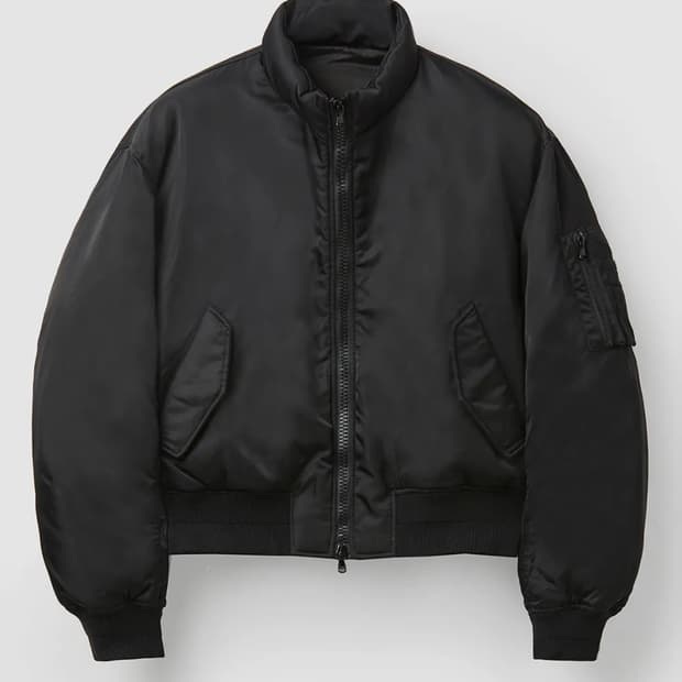 쿠어 스탠드 칼라 넥 다운 푸퍼 패딩 L