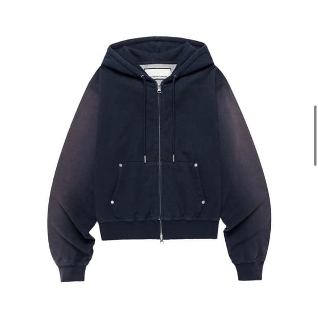 더바이닐하우스 크롭 후드집업