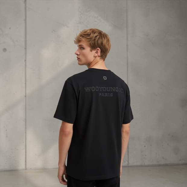 48/ 우영미 21SS 백로고 라운드 반팔