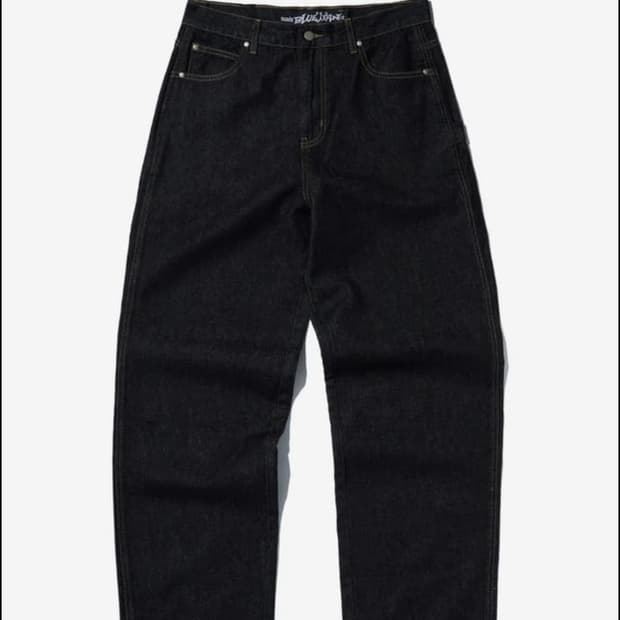 스웨이드 인디고 데님 팬츠 s