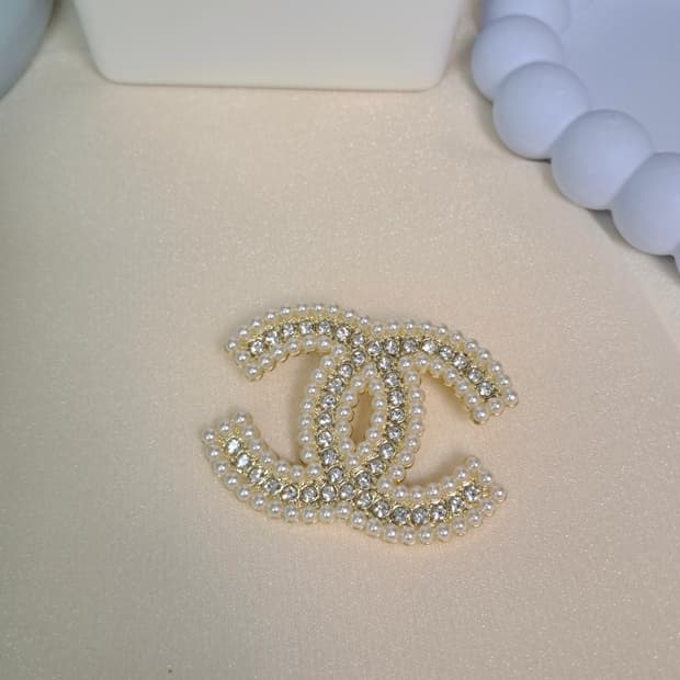 샤넬 브로치 레몬 진주 빈티지 펜던트