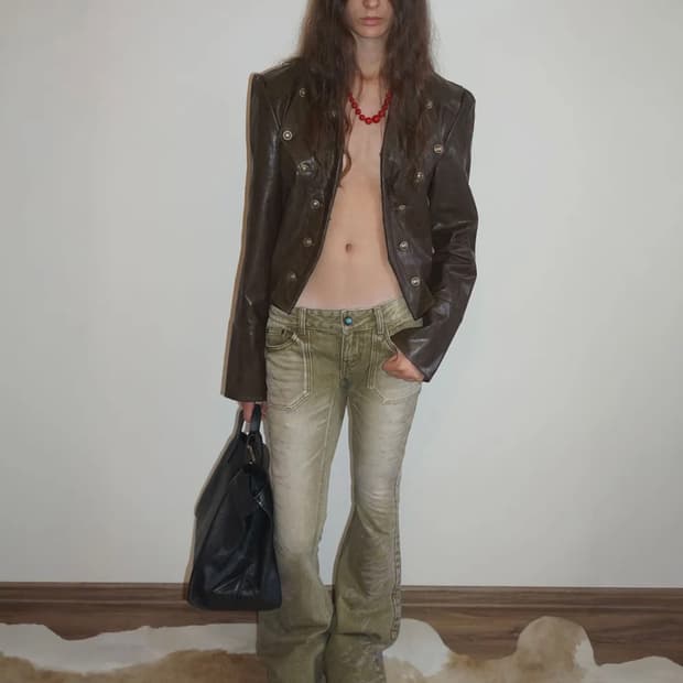 Napoleon Eco Leather Jacket Matte Brown