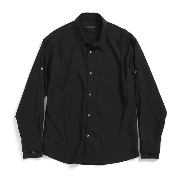 [4] 해칭룸 더블 슬리브 셔츠 블랙