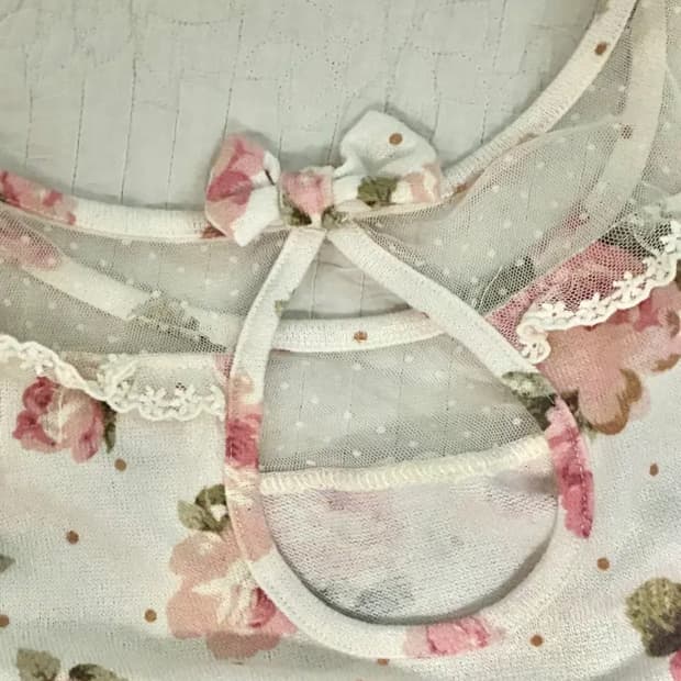 리즈리사 히메카지 플로럴 블라우스 러블리 라떼갸루 갸루 히메갸루 빈티지