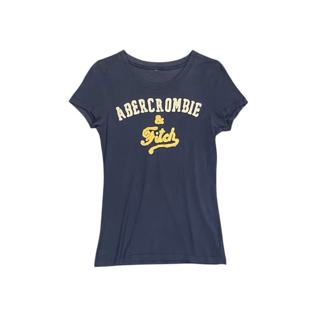 Abercrombie 로고 패치 슬림핏 반팔 티셔츠