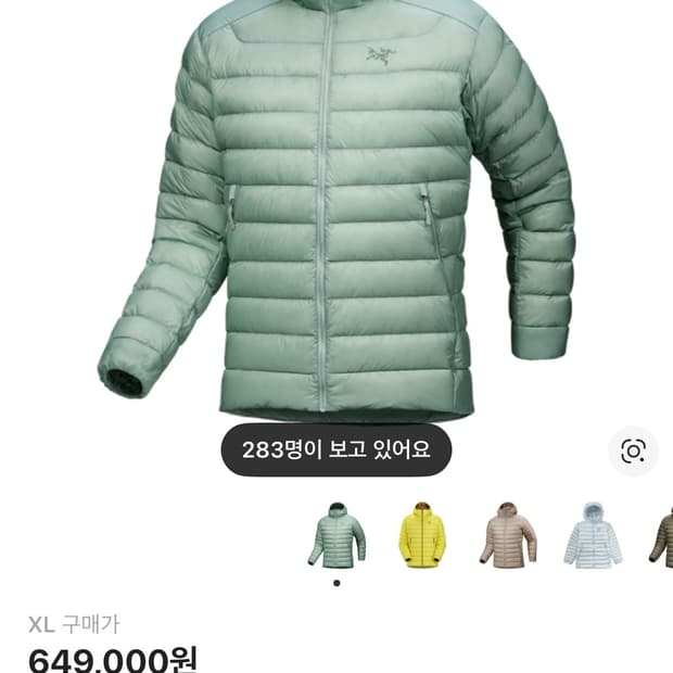 [XL]아크테릭스 세륨 스톤그린 새상품