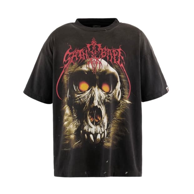 세인트마이클 x 베이프 티셔츠 블랙