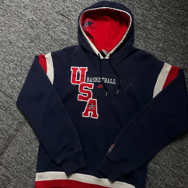 00s 나이키 USA 빅로고 올드스쿨 후드 티셔츠 y 1821