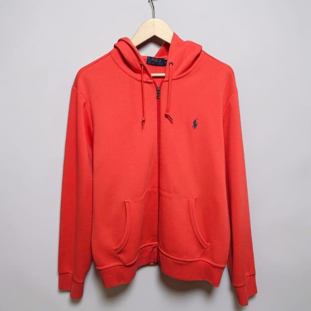 100 Polo 폴로 랄프로렌 후드 집업자켓 다홍