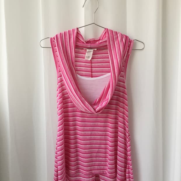 [vintage] stripe sleeveless top