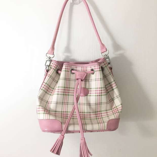 BeanPole pink bucket bag
