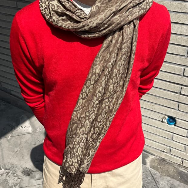 레오파드 패턴 스카프(vintage)