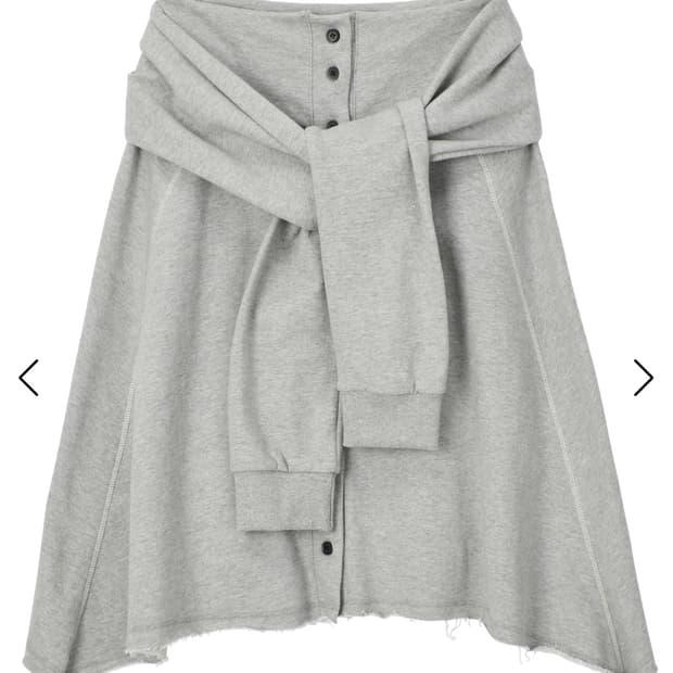 탠스댄스 파히섬 COTTON TIED SKIRT_GRAY