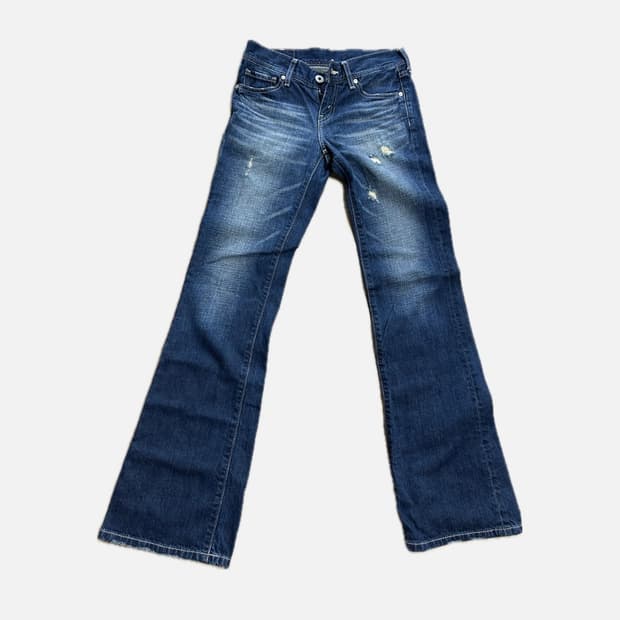 Levi’s 로우라이즈 데미지 세미 부츠컷 데님