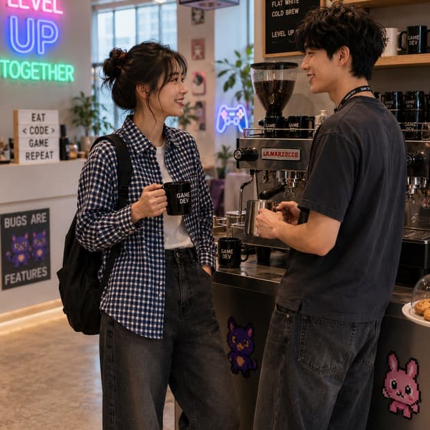 LACOSTE L!VE 라코스테 라이브 체크 플란넬 셔츠