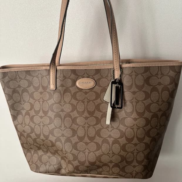 코치 패턴 토트백 가방