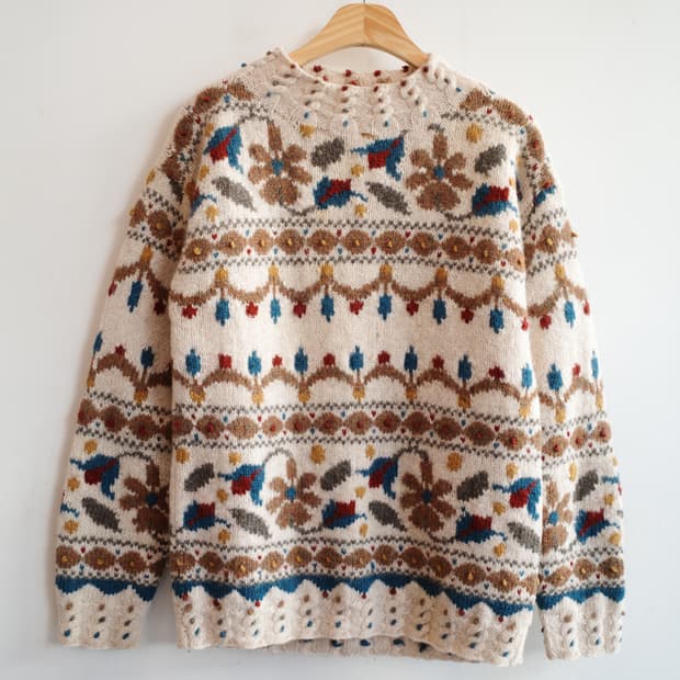 Japan brand 울 패턴 니트 