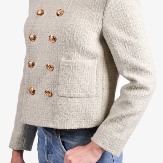 셀린느 2021라이트그린 트위드자켓