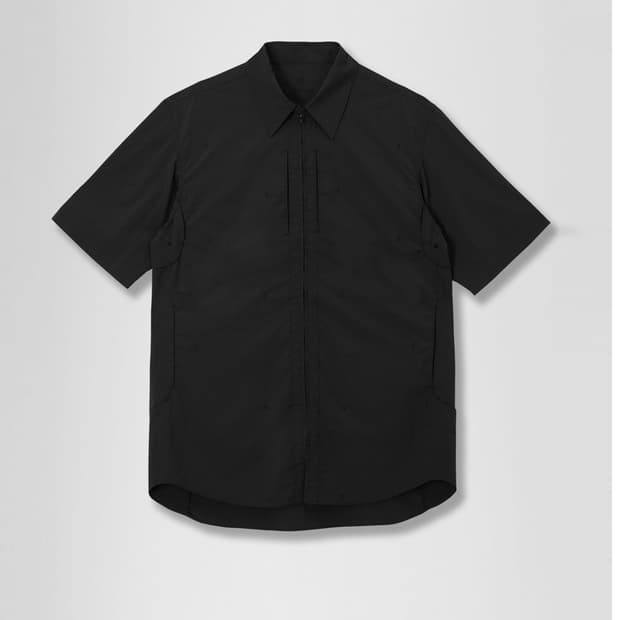 EE NYLON ZIP SHIRT BLACK