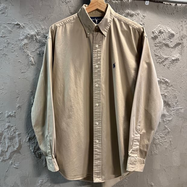M 폴로 랄프로렌 POLO 블레이크 버튼다운 셔츠 베이지