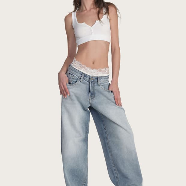 클리시어 Krystal Vintage Wide Jeans