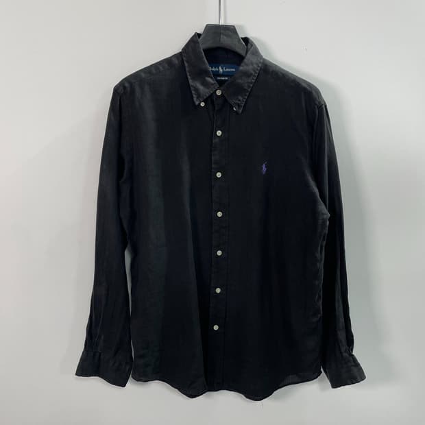 폴로 랄프로렌 블랙 린넨 셔츠 (on.1293)