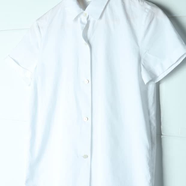 W(S) 타임 반팔 카라 티셔츠 셔츠 흰색 한섬-H33298