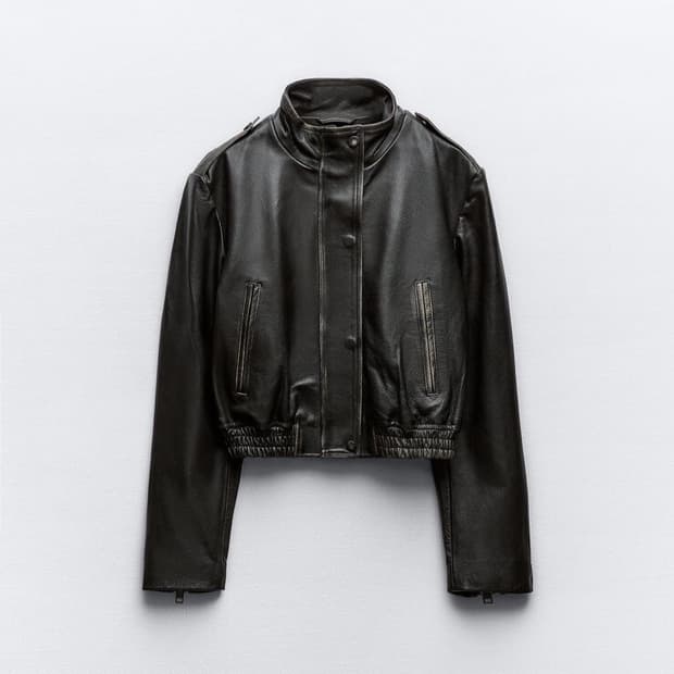 Zara vintage leather jacket (sheepskin)