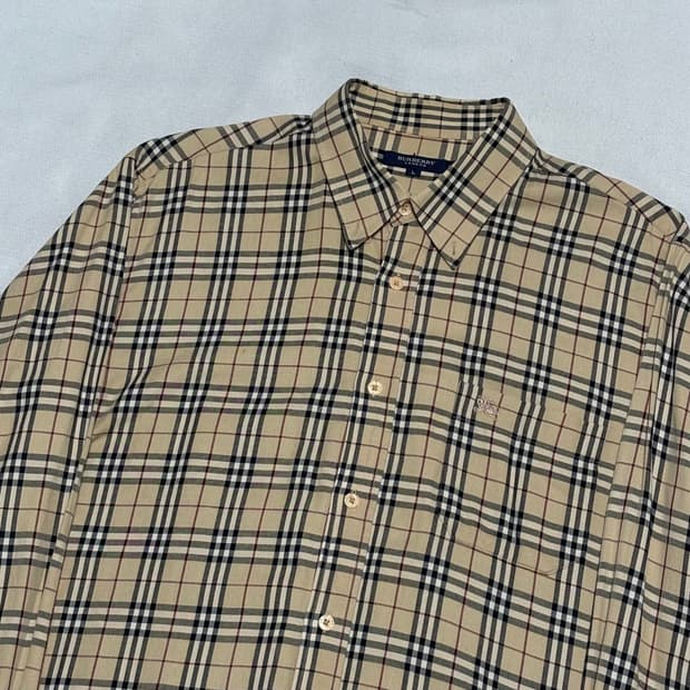 L 버버리 원포켓 노바체크 셔츠