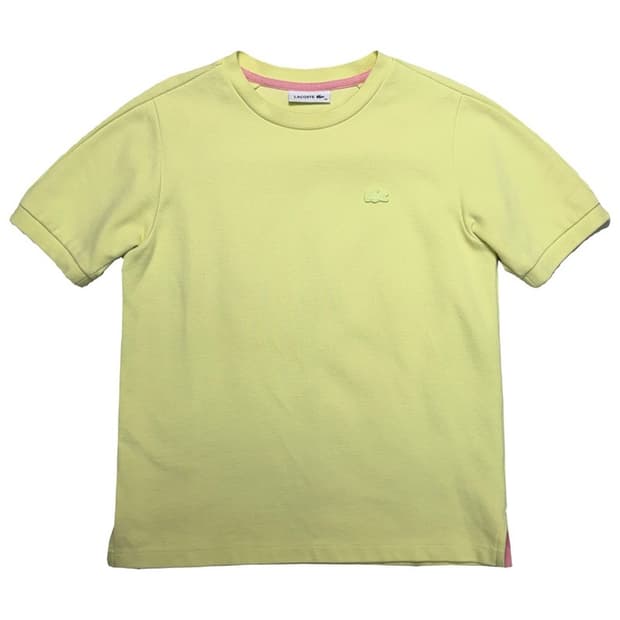 LACOSTE 라운드넥 PK 반팔 티셔츠 옐로우 34