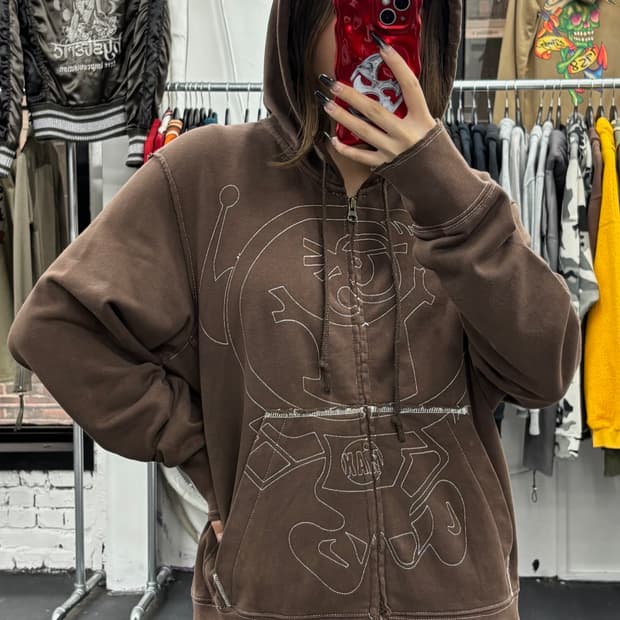나이키 스티치 디테일 후드집업