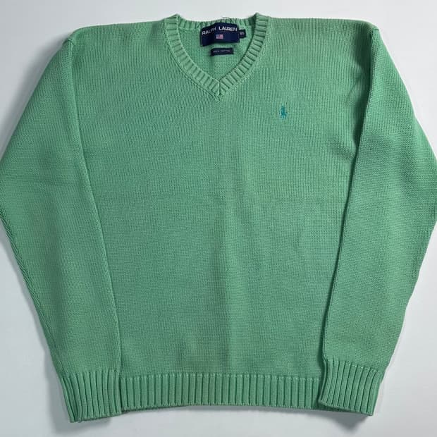 폴로 랄프로렌 그린 코튼 니트